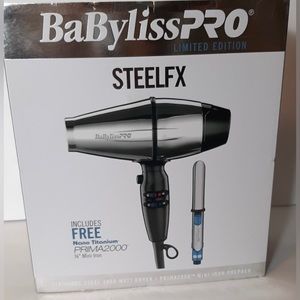 New Babyliss Pro Limited Edition SteelFx Nano Titanium Prima2000 &3/4" Flat Iron